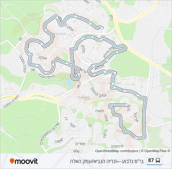 87 Bus Line Map