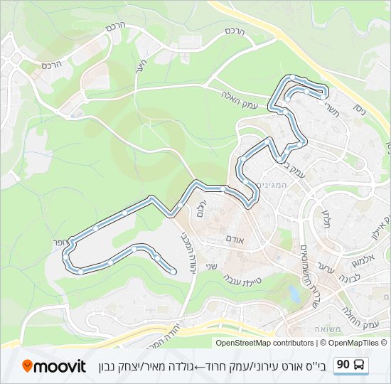 90 Bus Line Map