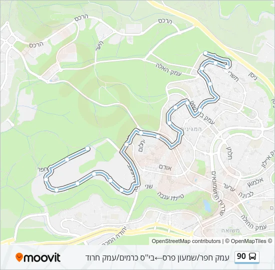 90 Bus Line Map