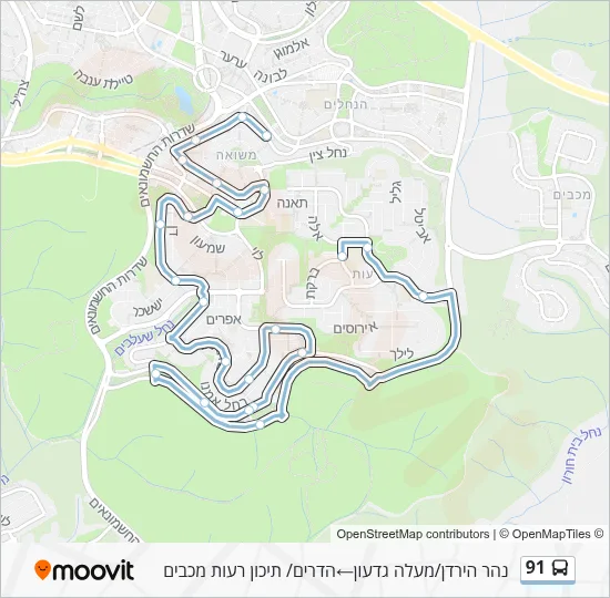 91 Bus Line Map