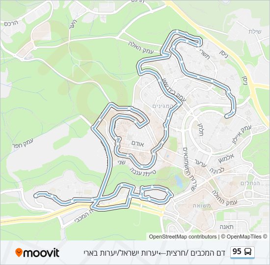 Автобус 95: карта маршрута