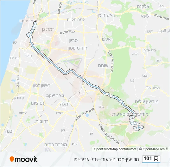 101 Bus Line Map