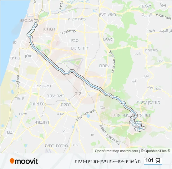 101 Bus Line Map