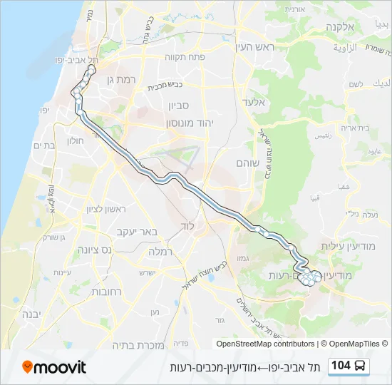 104 Bus Line Map