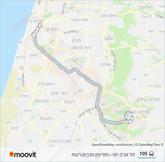 105 Bus Line Map