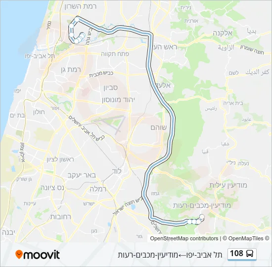108 Bus Line Map