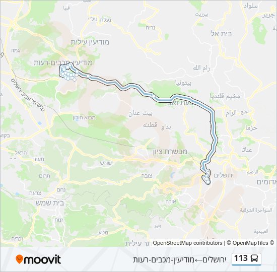 113 Bus Line Map