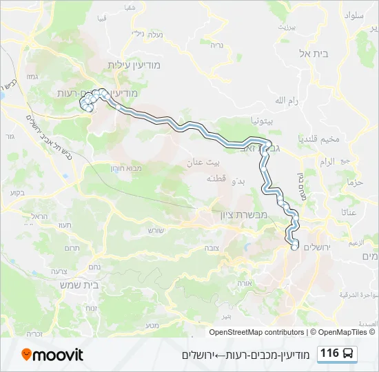 116 Bus Line Map