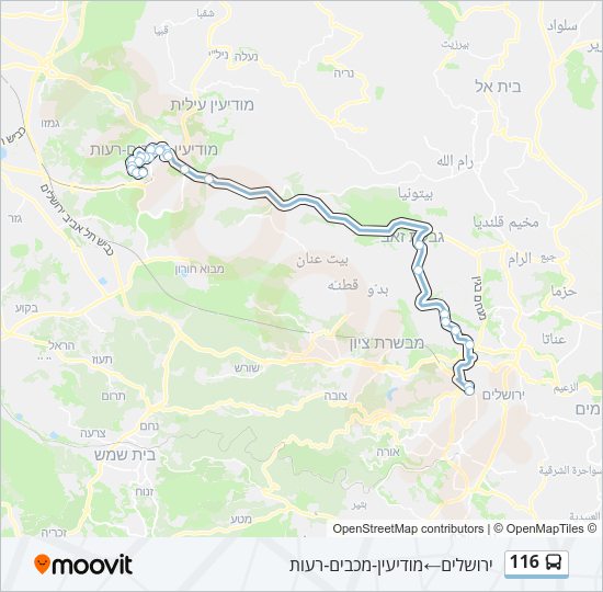 116 Bus Line Map