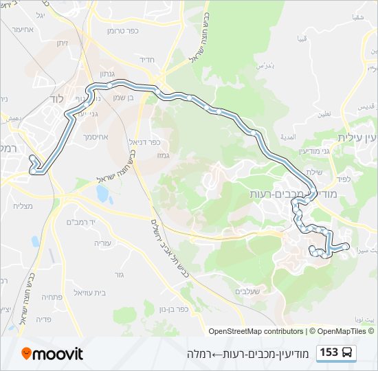 153 bus Line Map