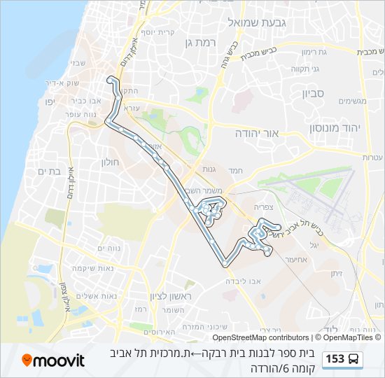 153 Bus Line Map