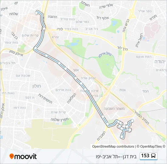 153 Bus Line Map