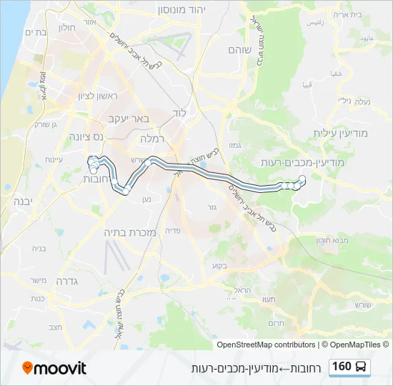 160 Bus Line Map