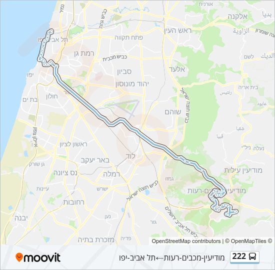 222 Bus Line Map