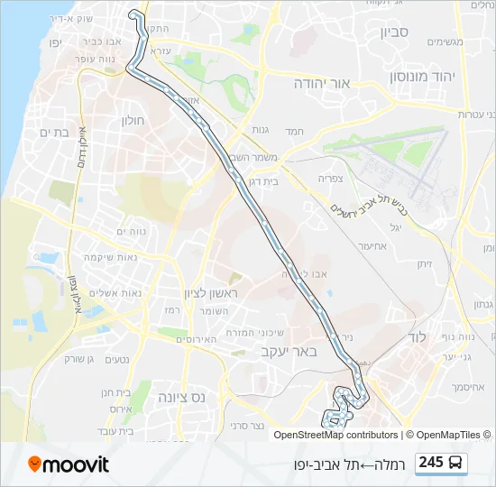 245 Bus Line Map