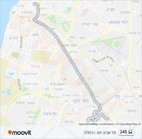 245 Bus Line Map