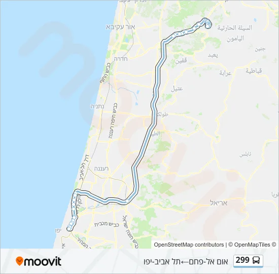 299 Bus Line Map