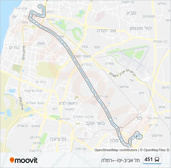 451 Bus Line Map