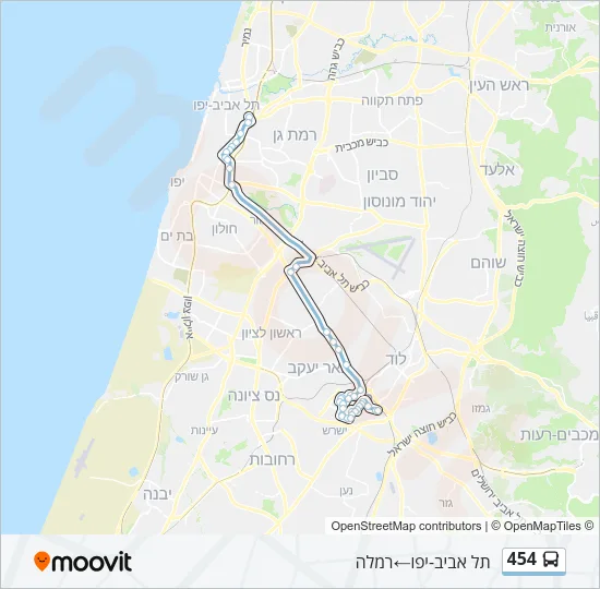 454 Bus Line Map