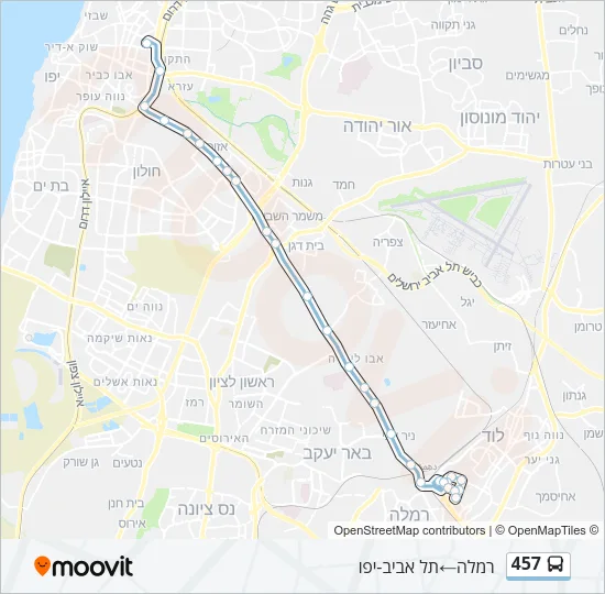 457 Bus Line Map