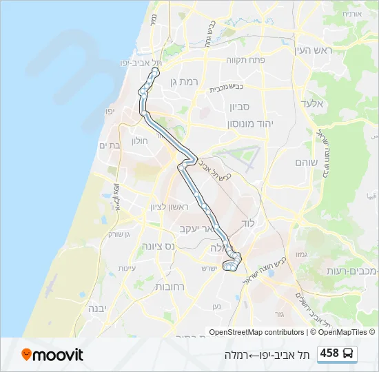 458 Bus Line Map
