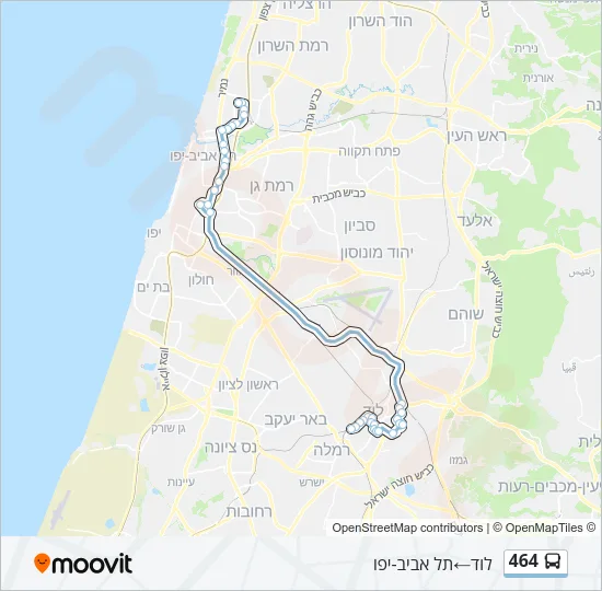 464 Bus Line Map