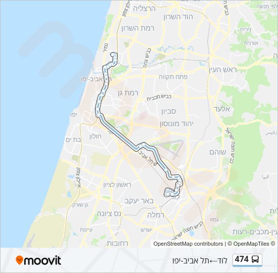 474 Bus Line Map