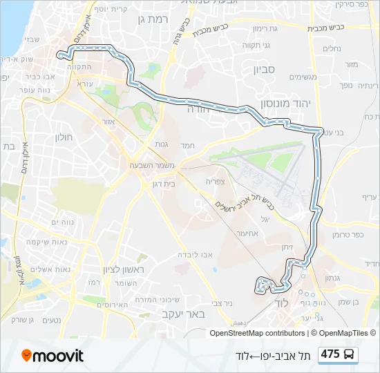 475 Bus Line Map