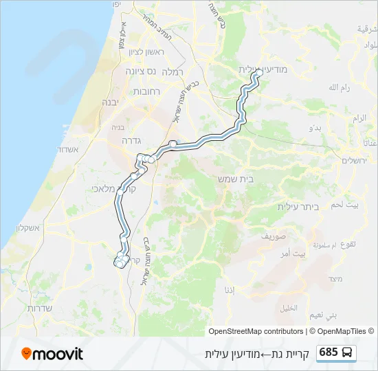 685 Bus Line Map
