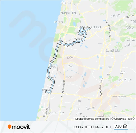 730 Bus Line Map