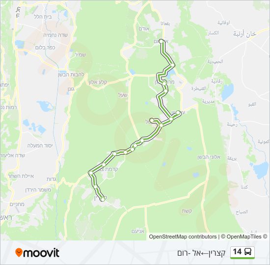 14 bus Line Map