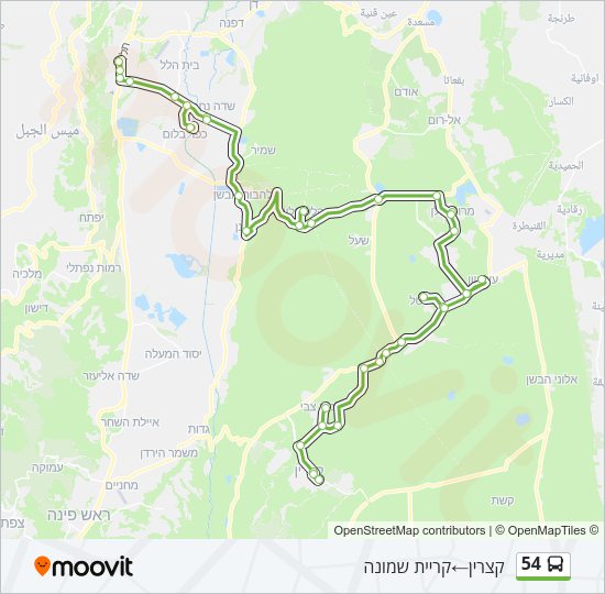 54 Bus Line Map