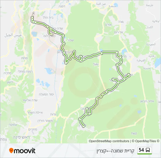 54 Bus Line Map