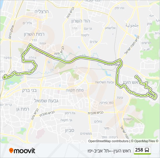 258 Bus Line Map