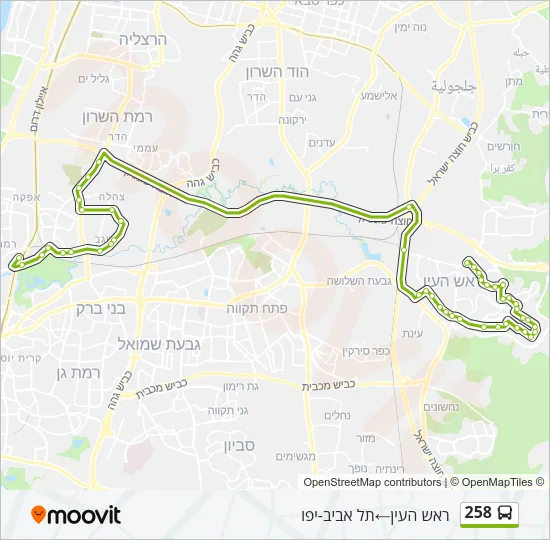 258 Bus Line Map