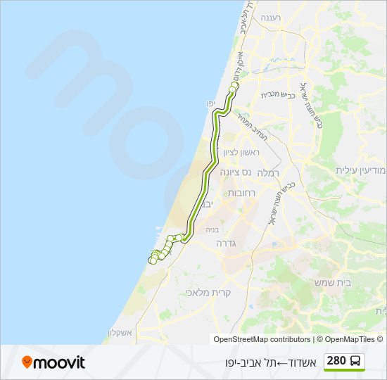 280 Bus Line Map