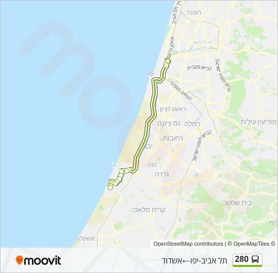 280 Bus Line Map
