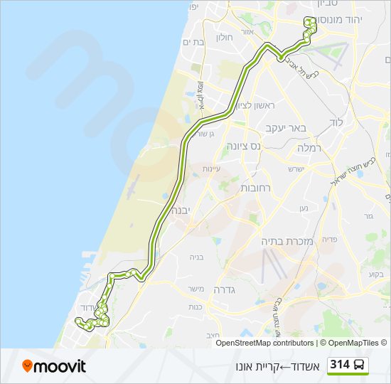 314 Bus Line Map