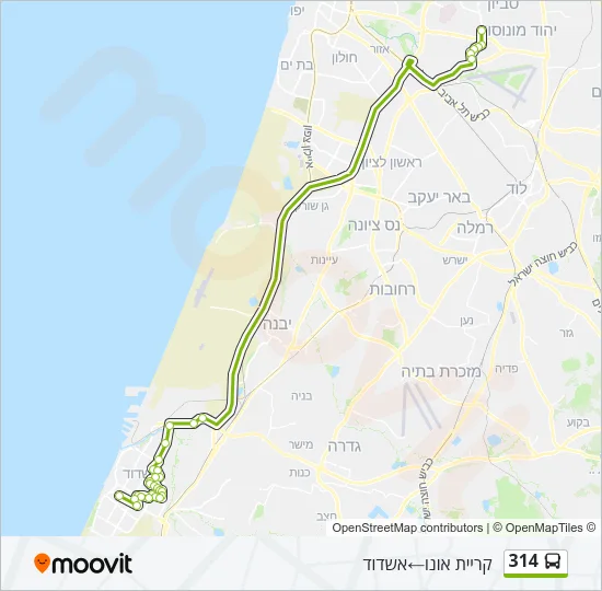314 Bus Line Map
