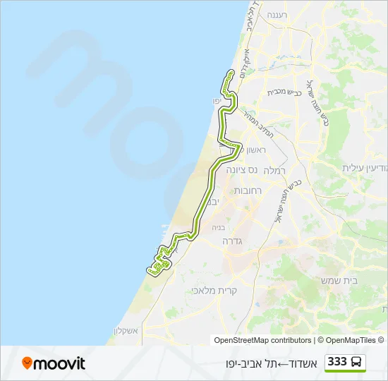 333 Bus Line Map