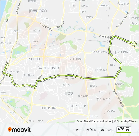 478 Bus Line Map
