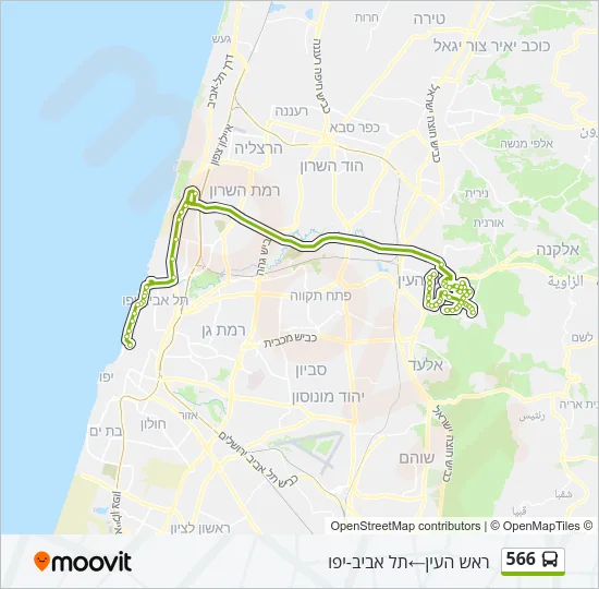 566 Bus Line Map