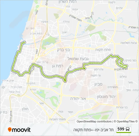 599 Bus Line Map