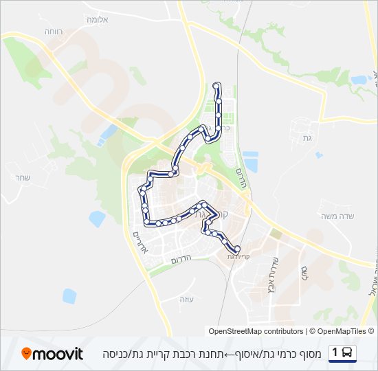 1 Bus Line Map