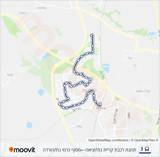 3 Bus Line Map