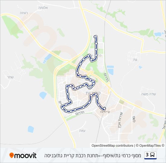 3 bus Line Map