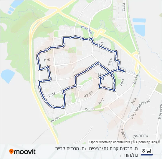 8 Bus Line Map