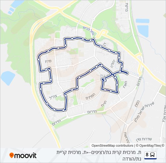 8 Bus Line Map