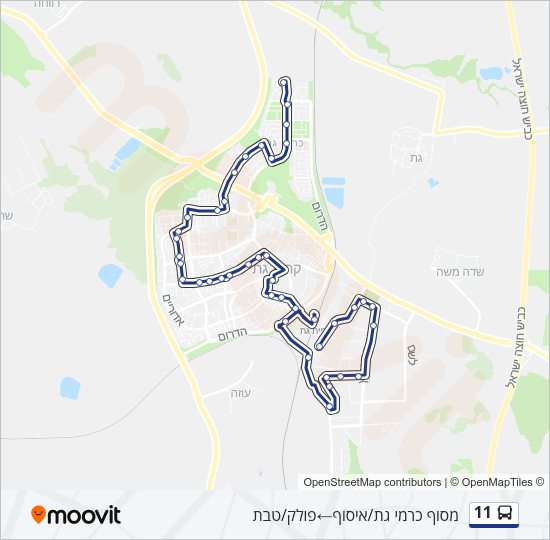 11 Bus Line Map