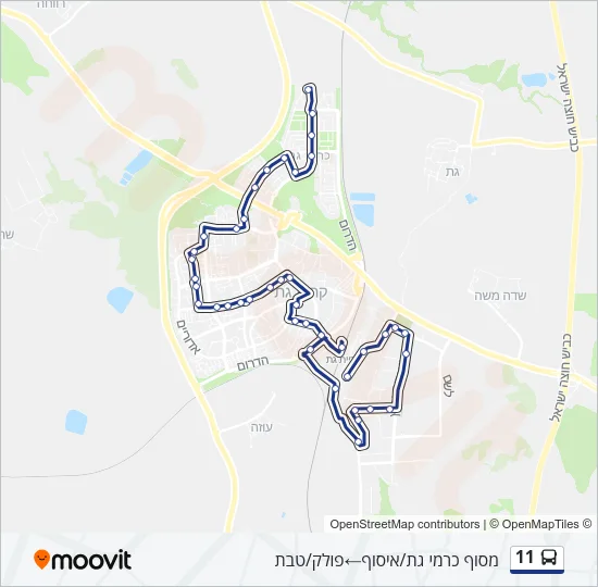 11 Bus Line Map